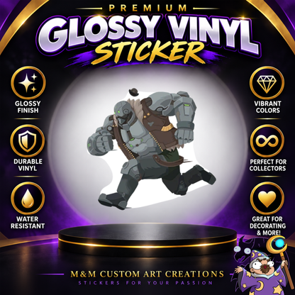 Ashe and Bob from Overwatch 2 Glossy Vinyl Sticker SHEETS