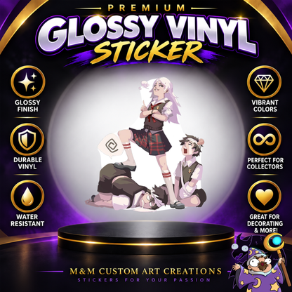 Ashe and Bob from Overwatch 2 Glossy Vinyl Sticker SHEETS