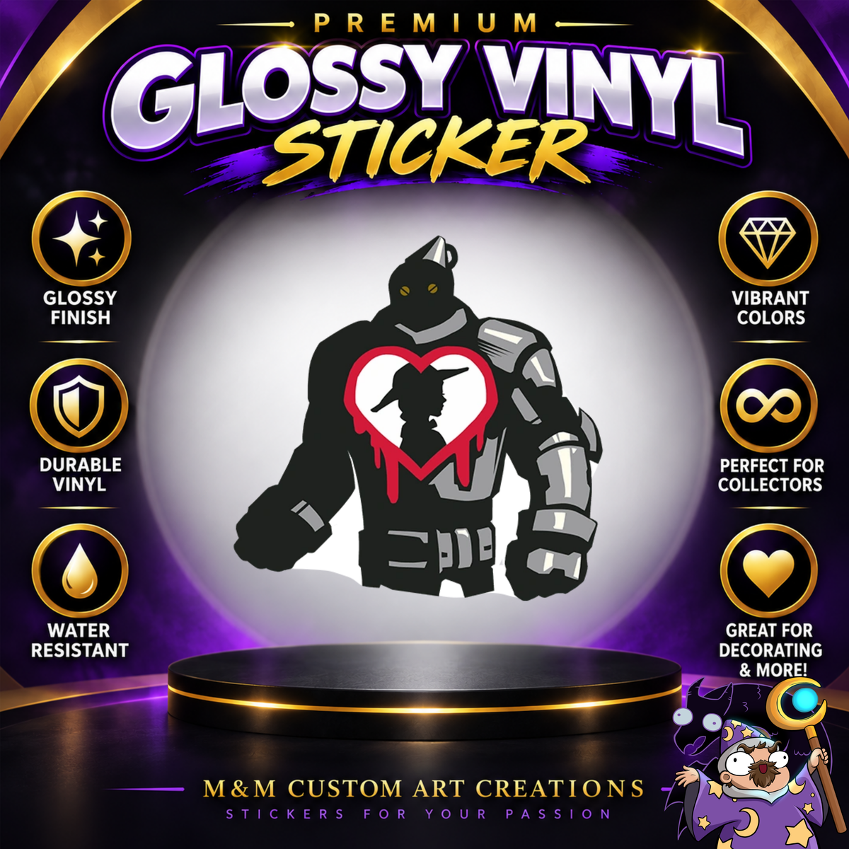 Ashe and Bob from Overwatch 2 Glossy Vinyl Sticker SHEETS