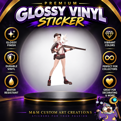 Ashe and Bob from Overwatch 2 Glossy Vinyl Sticker SHEETS