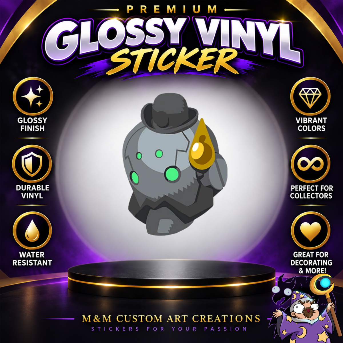 Ashe and Bob from Overwatch 2 Glossy Vinyl Sticker SHEETS