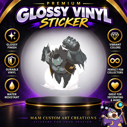 Ashe and Bob from Overwatch 2 Glossy Vinyl Sticker SHEETS