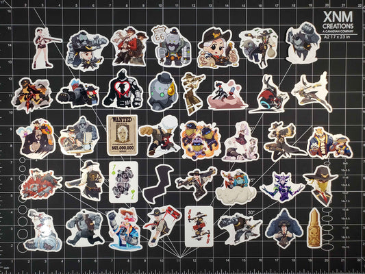 Ashe Overwatch 2 Hero Spray's Sticker Set | 39 High Quality Glossy Vinyls