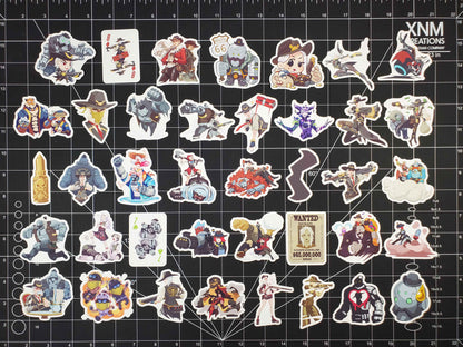 Ashe Overwatch 2 Hero Spray's Sticker Set | 39 High Quality Glossy Vinyls