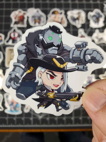 Ashe Overwatch 2 Hero Spray's Sticker Set | 39 High Quality Glossy Vinyls