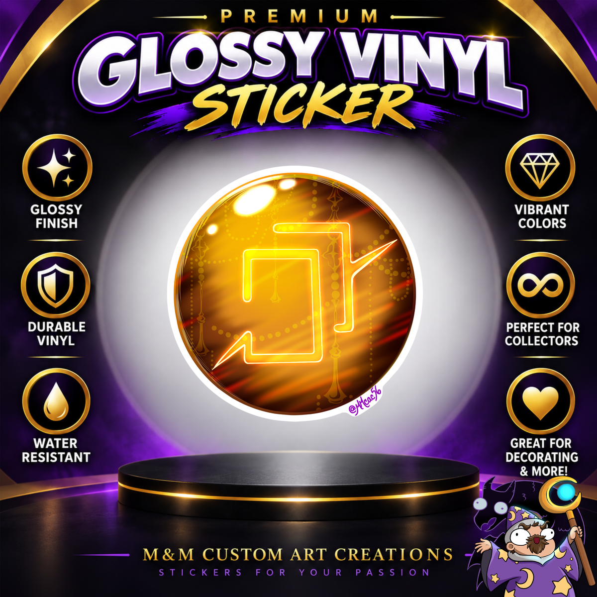 Astrologian Soul Crystal from Final Fantasy Glossy Vinyl Sticker SHEETS