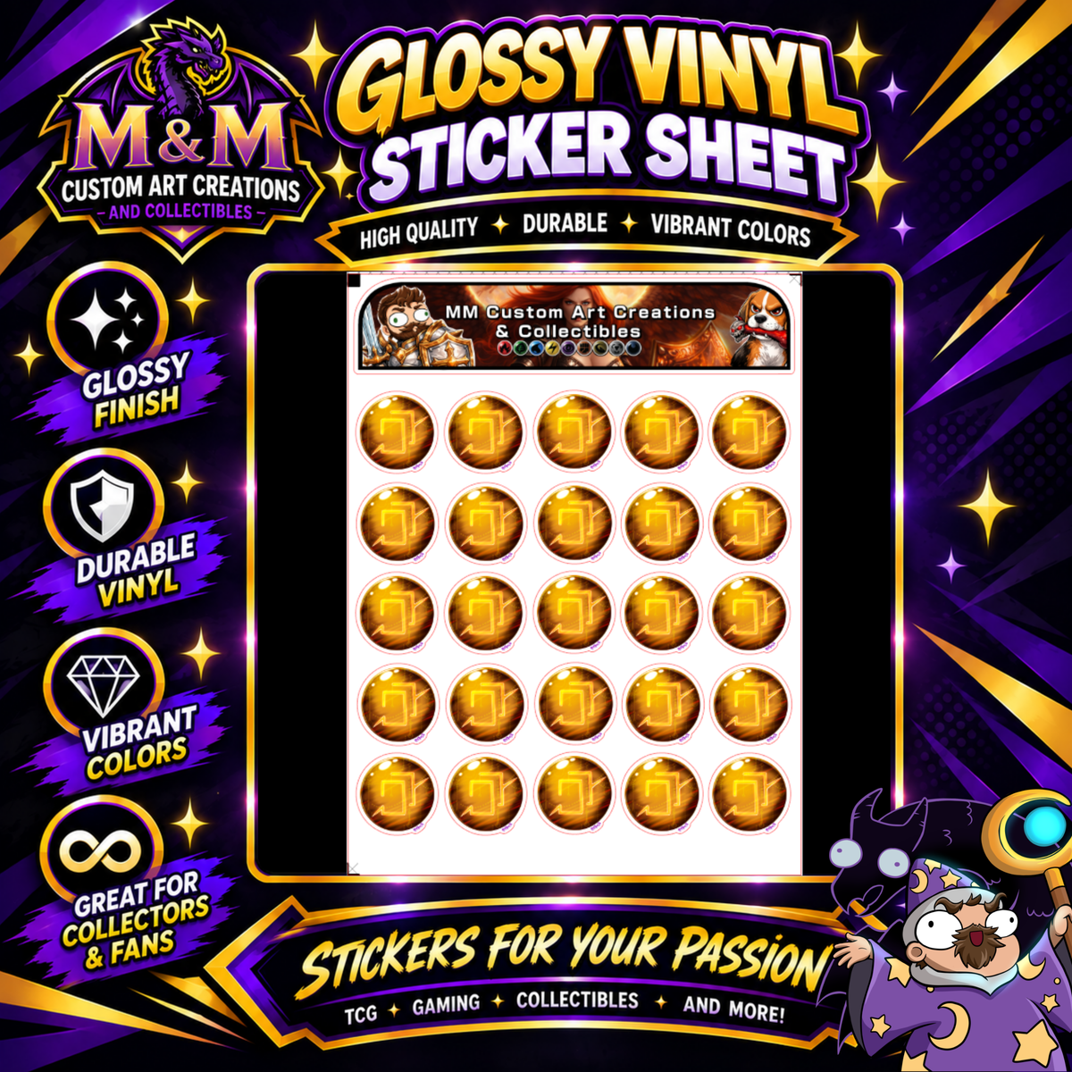 Astrologian Soul Crystal from Final Fantasy Glossy Vinyl Sticker SHEETS