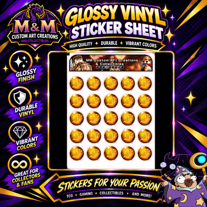 Astrologian Soul Crystal from Final Fantasy Glossy Vinyl Sticker SHEETS