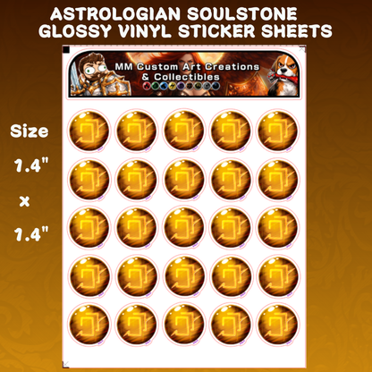 Astrologian Soul Crystal from Final Fantasy Glossy Vinyl Sticker SHEETS