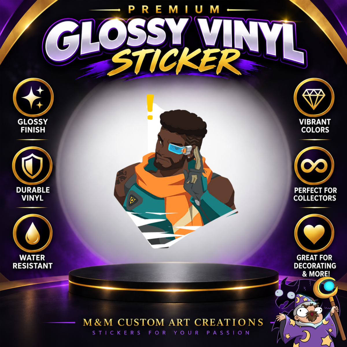Baptiste from Overwatch 2 Glossy Vinyl Sticker SHEETS