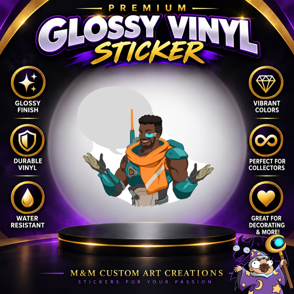 Baptiste from Overwatch 2 Glossy Vinyl Sticker SHEETS