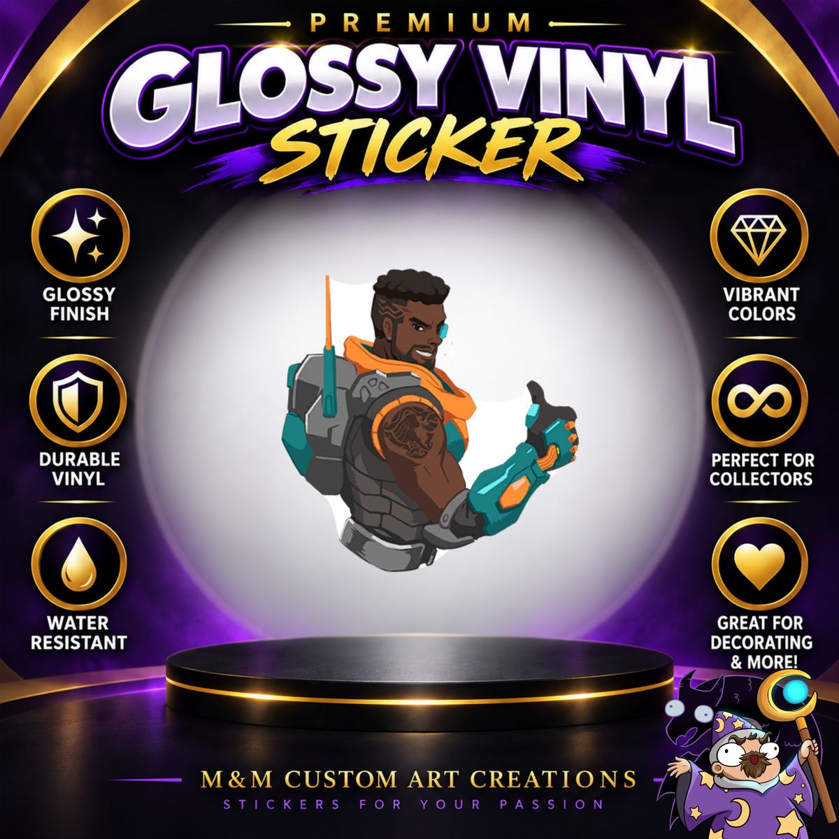 Baptiste from Overwatch 2 Glossy Vinyl Sticker SHEETS