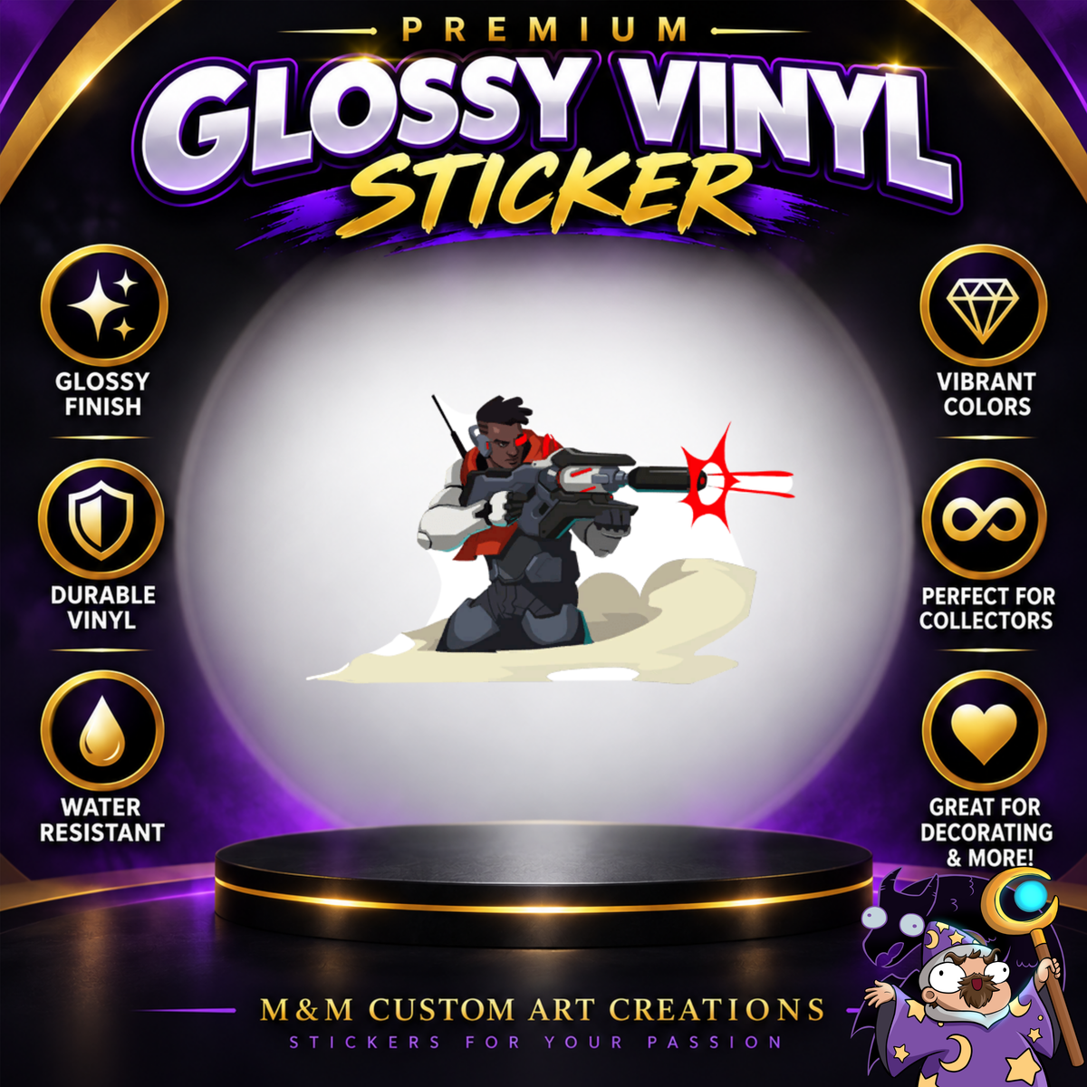 Baptiste from Overwatch 2 Glossy Vinyl Sticker SHEETS