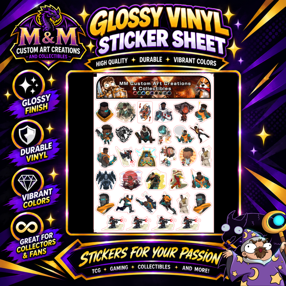 Baptiste from Overwatch 2 Glossy Vinyl Sticker SHEETS