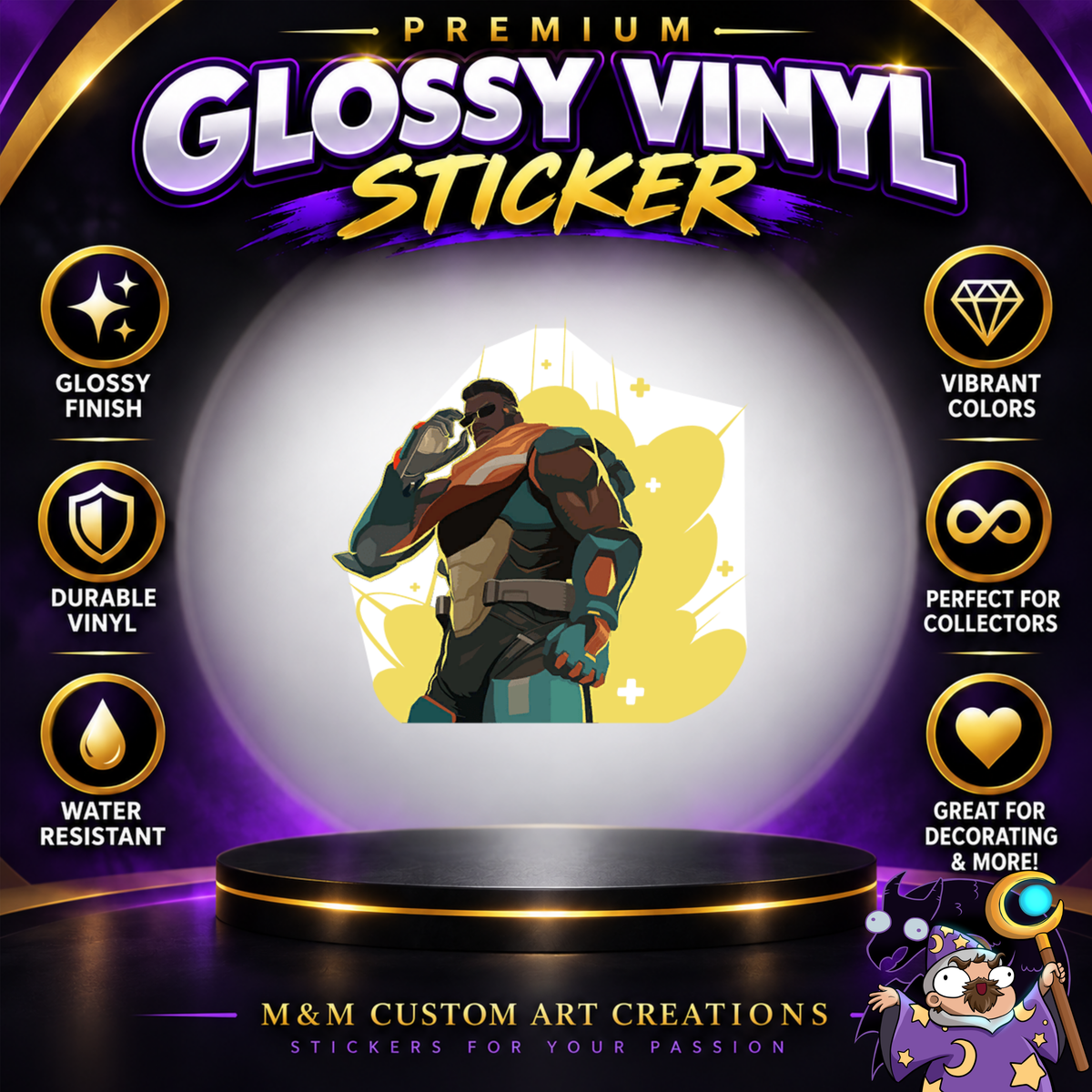 Baptiste from Overwatch 2 Glossy Vinyl Sticker SHEETS