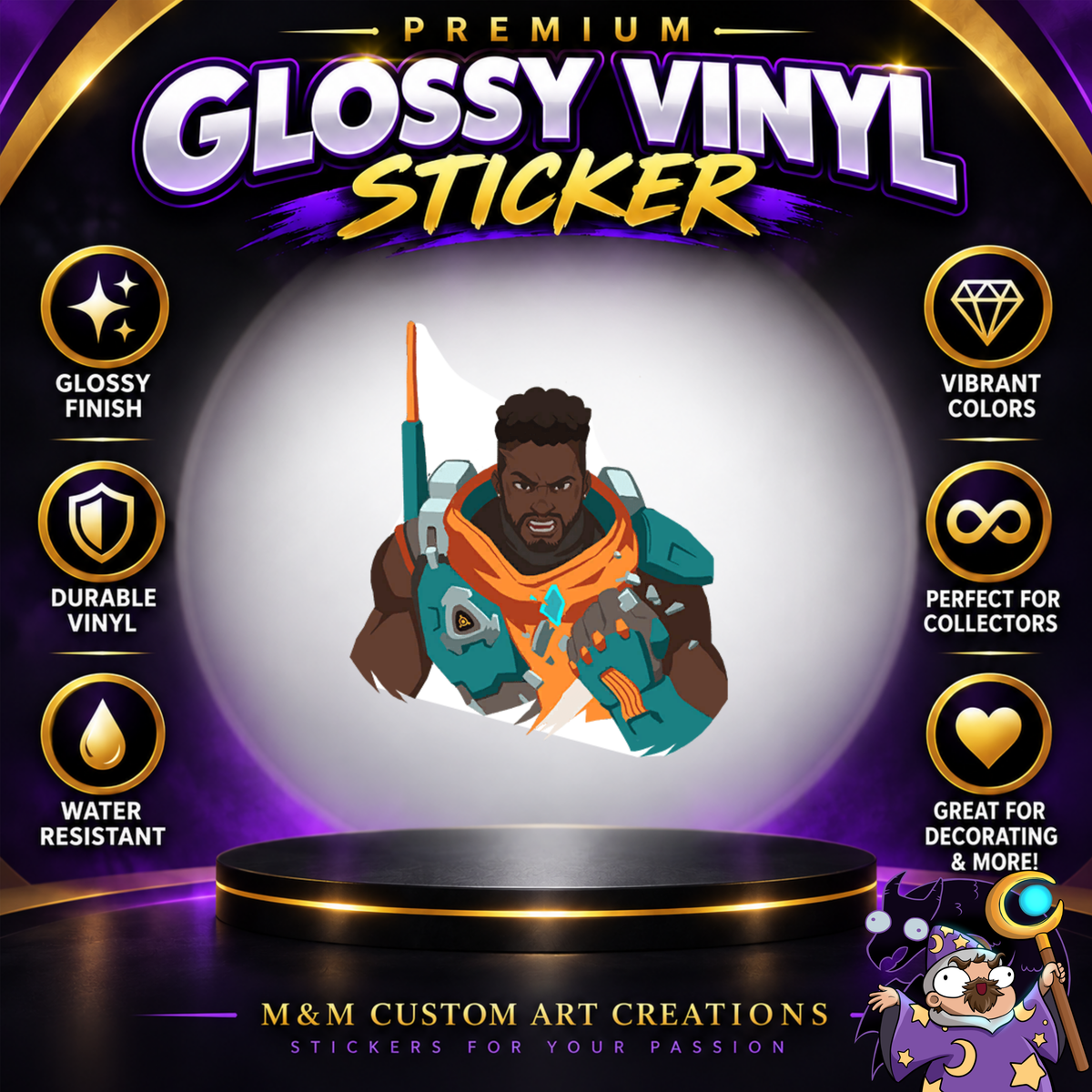 Baptiste from Overwatch 2 Glossy Vinyl Sticker SHEETS