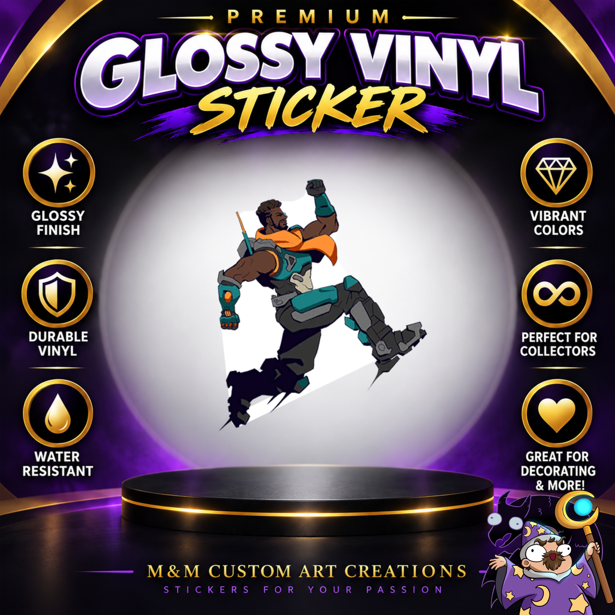 Baptiste from Overwatch 2 Glossy Vinyl Sticker SHEETS