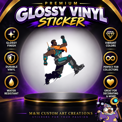 Baptiste from Overwatch 2 Glossy Vinyl Sticker SHEETS
