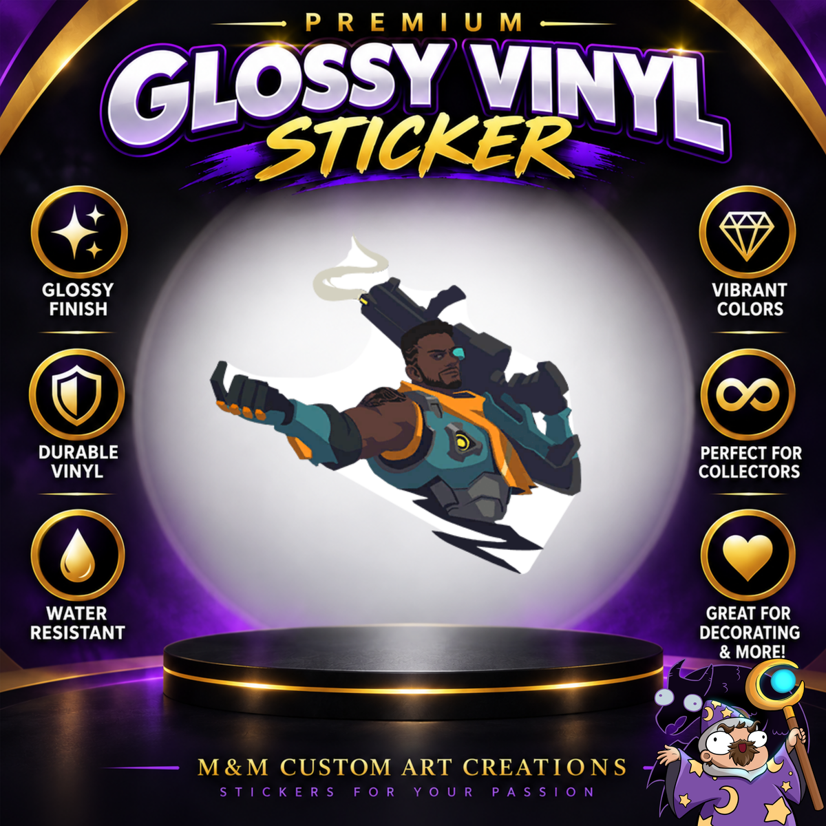 Baptiste from Overwatch 2 Glossy Vinyl Sticker SHEETS