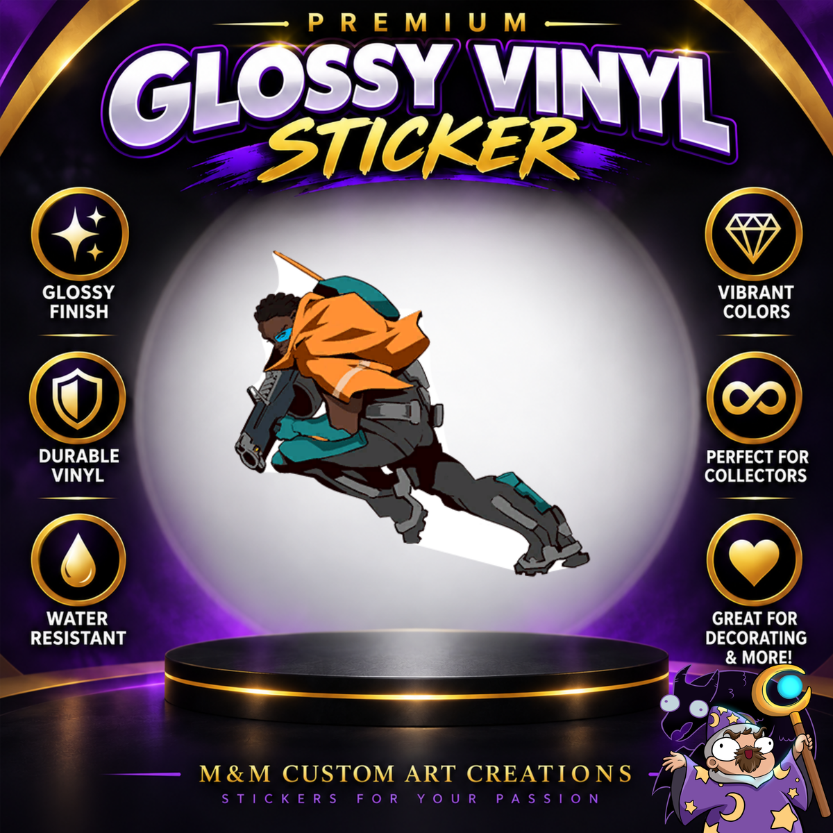 Baptiste from Overwatch 2 Glossy Vinyl Sticker SHEETS