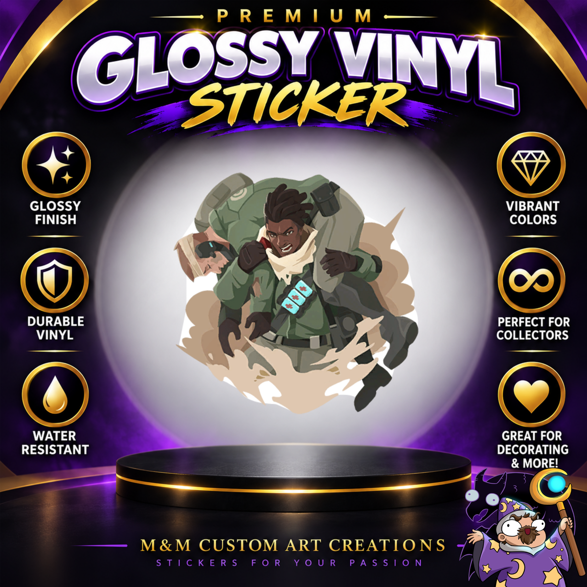 Baptiste from Overwatch 2 Glossy Vinyl Sticker SHEETS