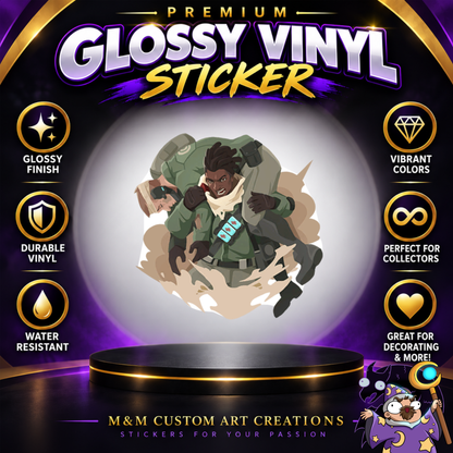 Baptiste from Overwatch 2 Glossy Vinyl Sticker SHEETS