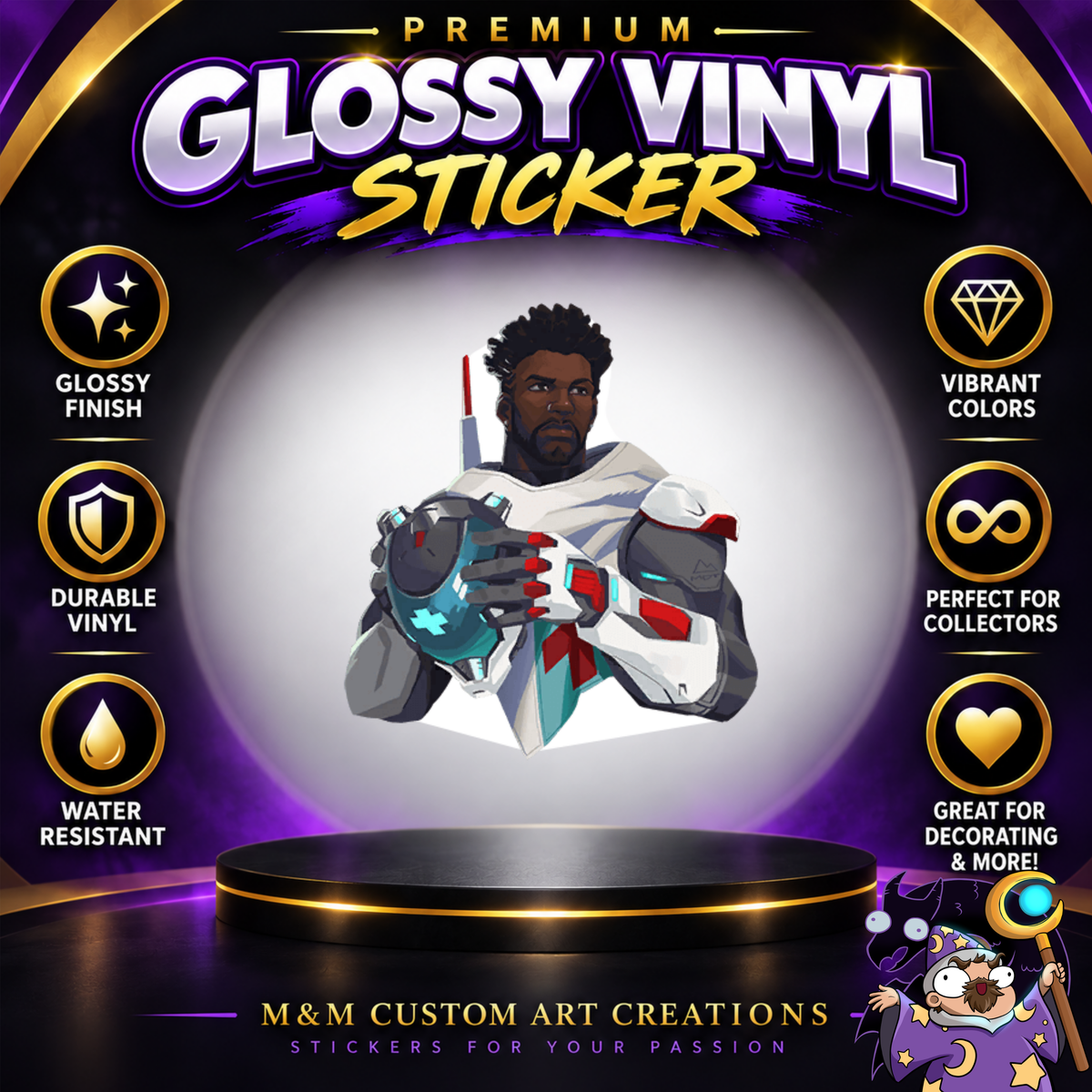 Baptiste from Overwatch 2 Glossy Vinyl Sticker SHEETS
