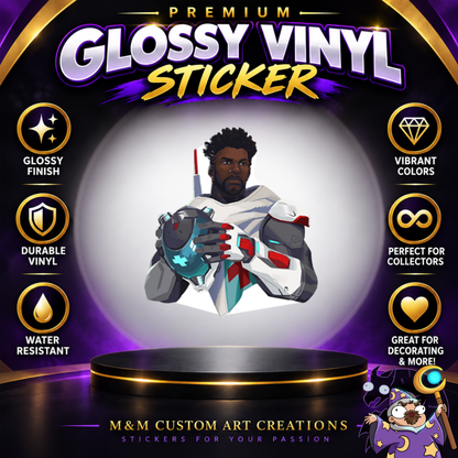 Baptiste from Overwatch 2 Glossy Vinyl Sticker SHEETS