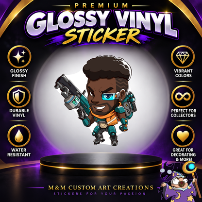 Baptiste from Overwatch 2 Glossy Vinyl Sticker SHEETS