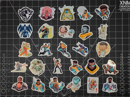 Overwatch 2 Baptiste Hero Spray's Sticker Set | 27 High Quality Glossy Vinyls