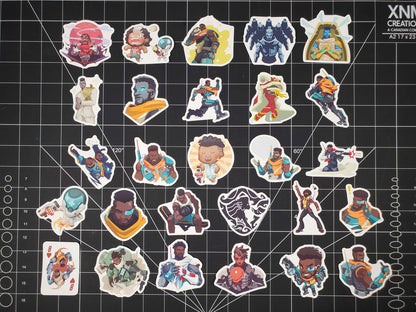 Overwatch 2 Baptiste Hero Spray's Sticker Set | 27 High Quality Glossy Vinyls