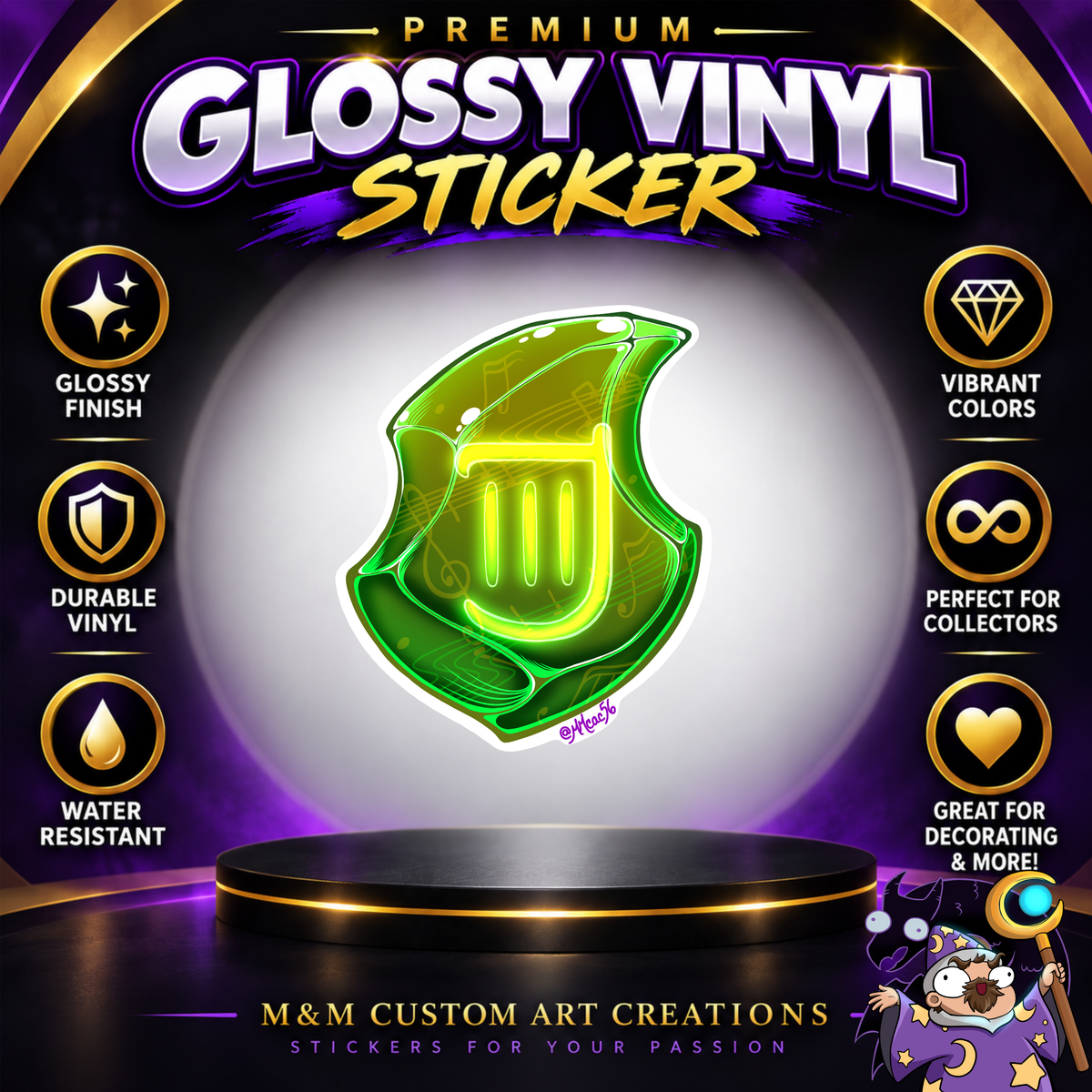 Bard Soul Crystal from Final Fantasy Glossy Vinyl Sticker SHEETS