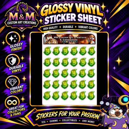 Bard Soul Crystal from Final Fantasy Glossy Vinyl Sticker SHEETS