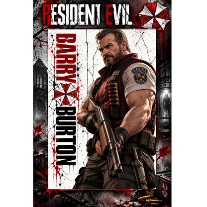 Resident Evil Barry Burton 13x19 Art Print Poster | Choose 1 or Complete Set
