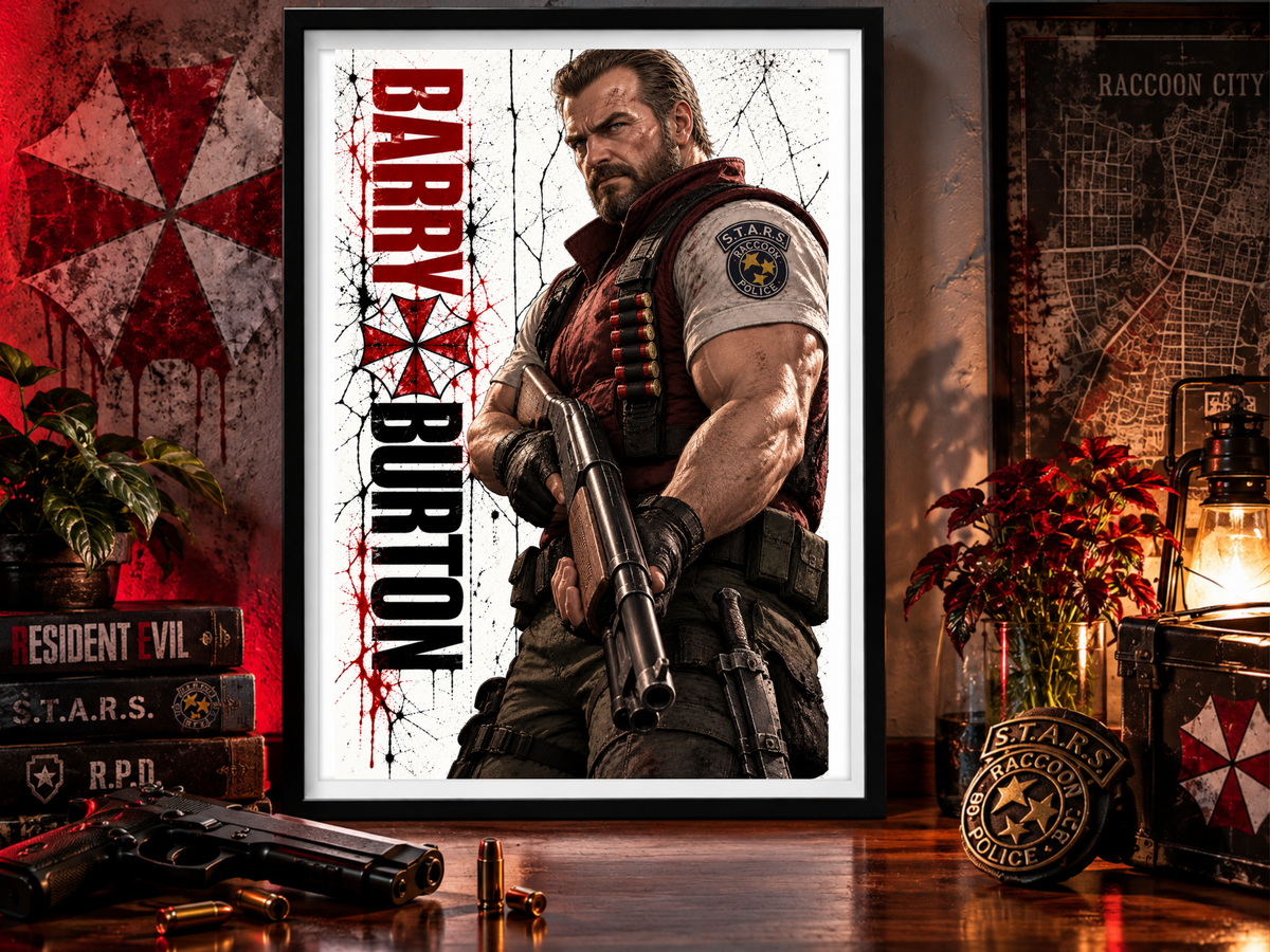 Resident Evil Barry Burton 13x19 Art Print Poster | Choose 1 or Complete Set