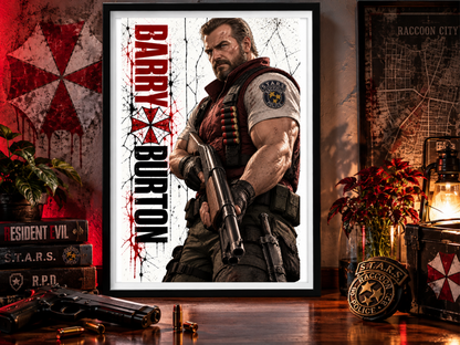 Resident Evil Barry Burton 13x19 Art Print Poster | Choose 1 or Complete Set