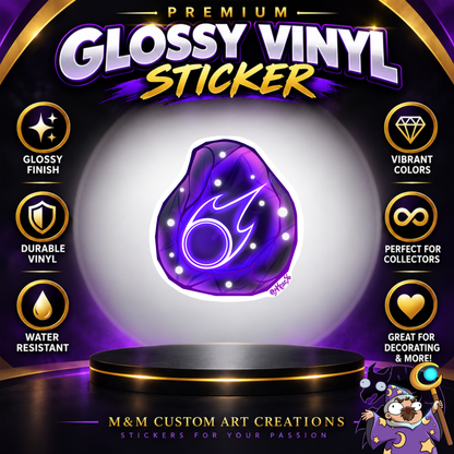 Black Mage SoulStone from Final Fantasy Glossy Vinyl Sticker SHEETS