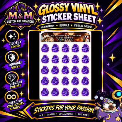 Black Mage SoulStone from Final Fantasy Glossy Vinyl Sticker SHEETS