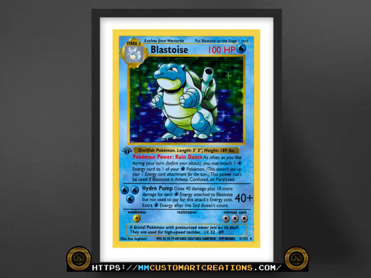 Blastoise #2 Shadowless Base Set (BS) Poster Print - Available in Two Sizes