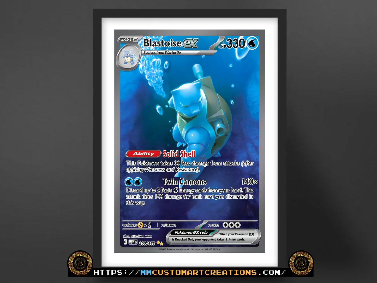 Blastoise ex #200 English 151 (MEW) Poster Print - Available in Two Sizes