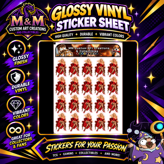 Sexy Blonde Bombshell Pin Up Girl Glossy Vinyl Sticker SHEETS - Version 1