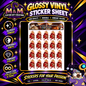 Sexy Blonde Bombshell Pin Up Girl Glossy Vinyl Sticker SHEETS - Version 1