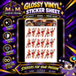 Sexy Blonde Bombshell Pin Up Girl Glossy Vinyl Sticker SHEETS - Version 2