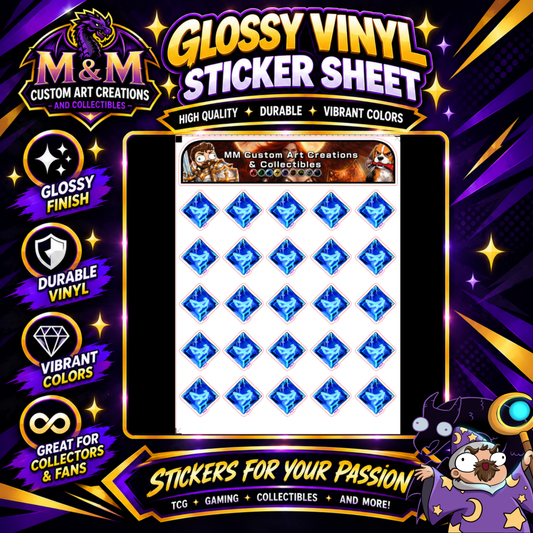Blue Mage Soul Crystal from Final Fantasy Glossy Vinyl Sticker SHEETS