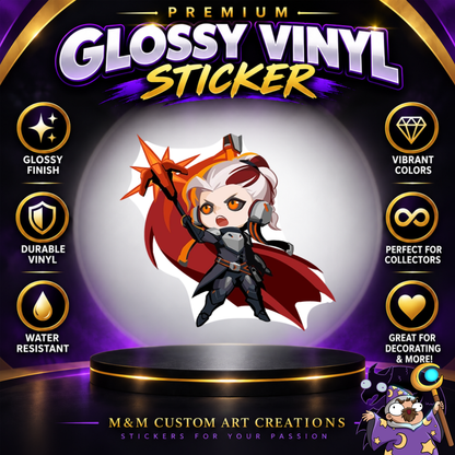 Brigitte from Overwatch 2 Glossy Vinyl Sticker SHEETS