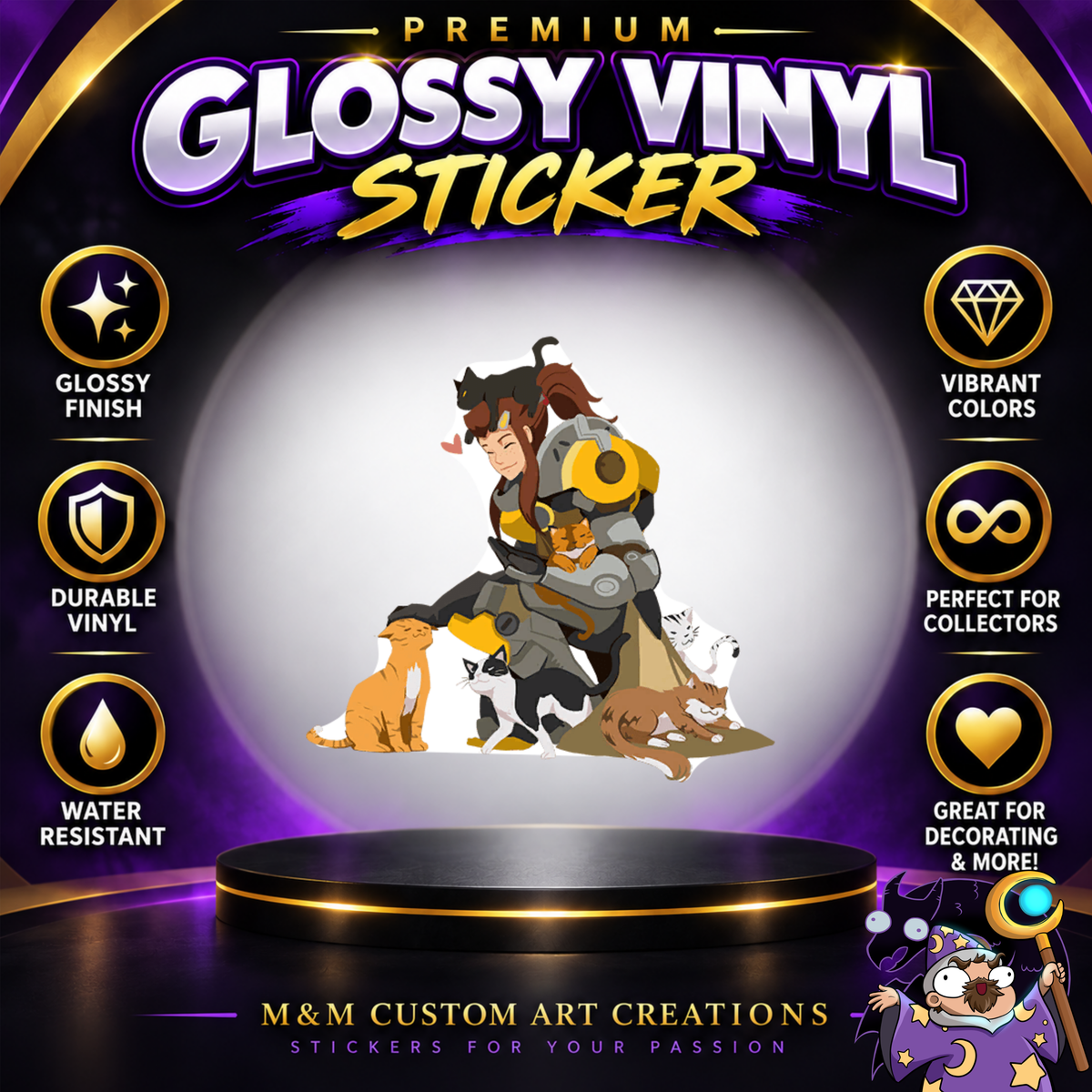 Brigitte from Overwatch 2 Glossy Vinyl Sticker SHEETS