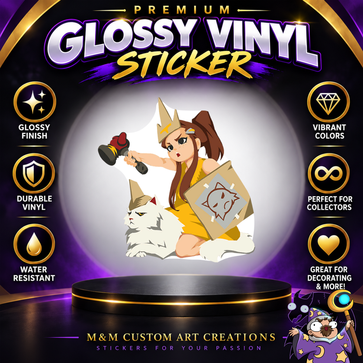 Brigitte from Overwatch 2 Glossy Vinyl Sticker SHEETS