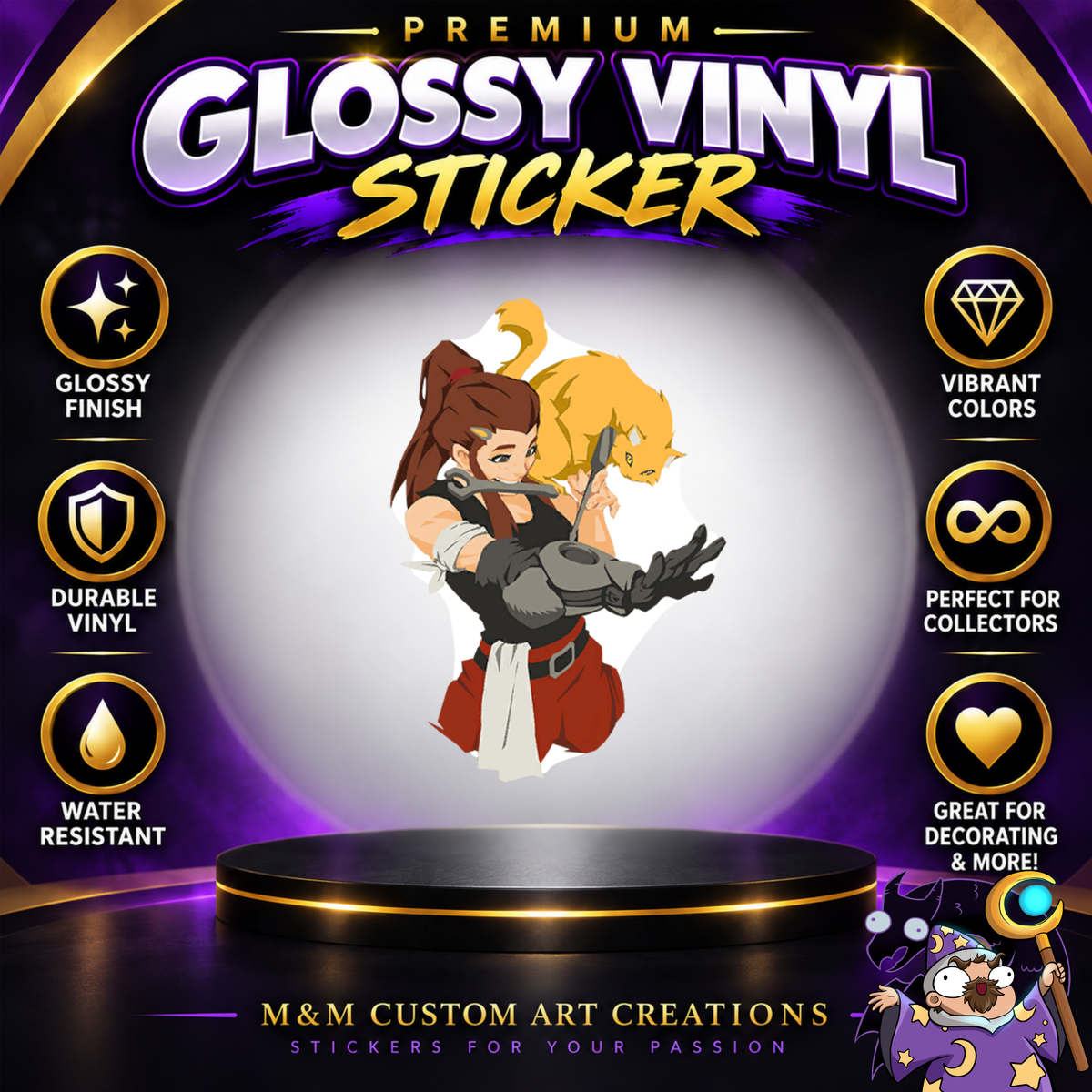 Brigitte from Overwatch 2 Glossy Vinyl Sticker SHEETS
