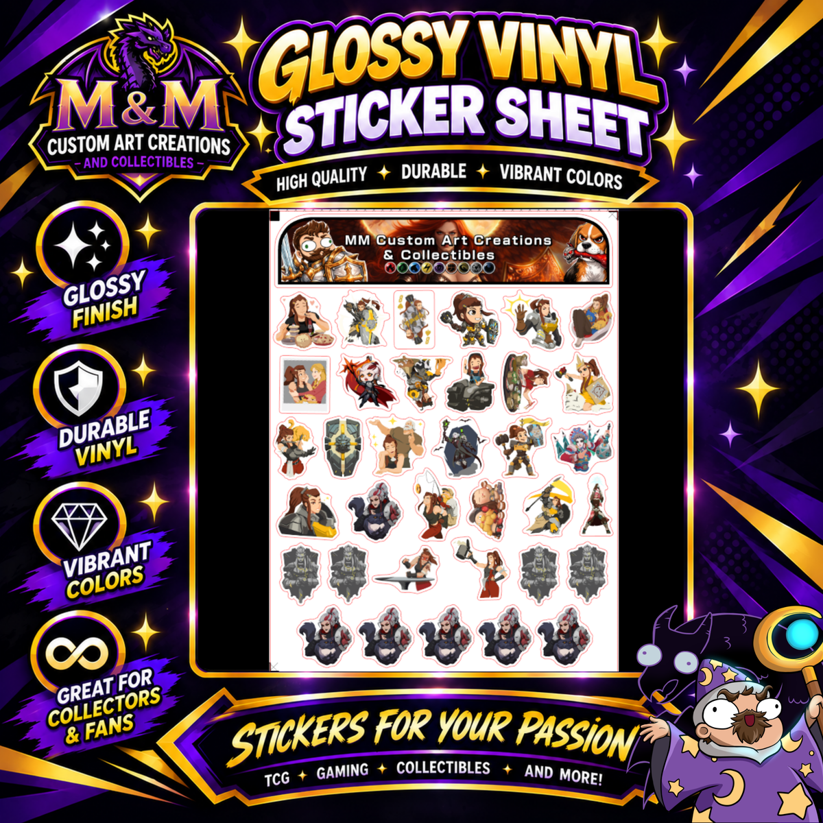 Brigitte from Overwatch 2 Glossy Vinyl Sticker SHEETS