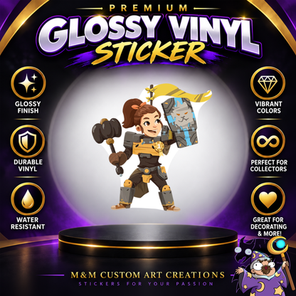 Brigitte from Overwatch 2 Glossy Vinyl Sticker SHEETS